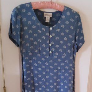 Blue & White Freeport Studio Dress- Small Petite